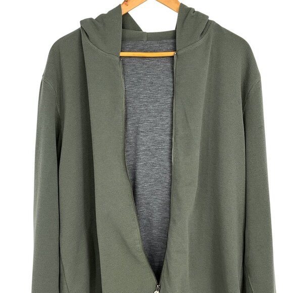 Vuori Performance Waffle Zip Hoodie 2.0 Sage Green Size Large L Sweatshirt - Picture 5 of 9
